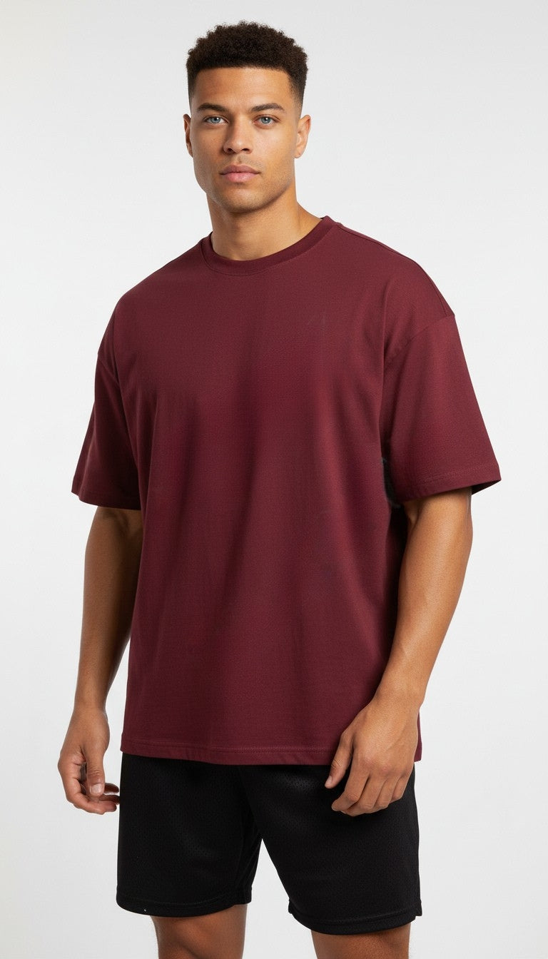 Burgundy T-shirt Cotton